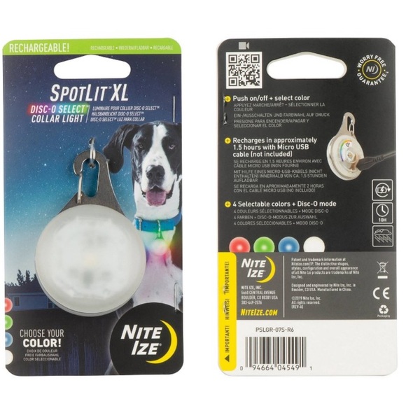 New! Nite Ize SpotLit Rechargeable Disc-O Light
Dog Collar LIGHT - XL - Picture 5 of 15